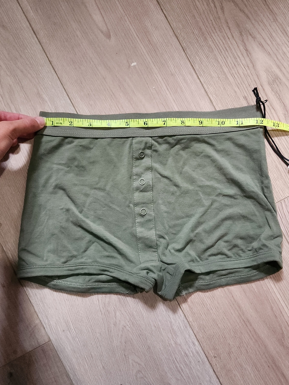 Richer Poorer High-Waist Ribbed Bike Shorts in Olive Green - Picture 5 of 7